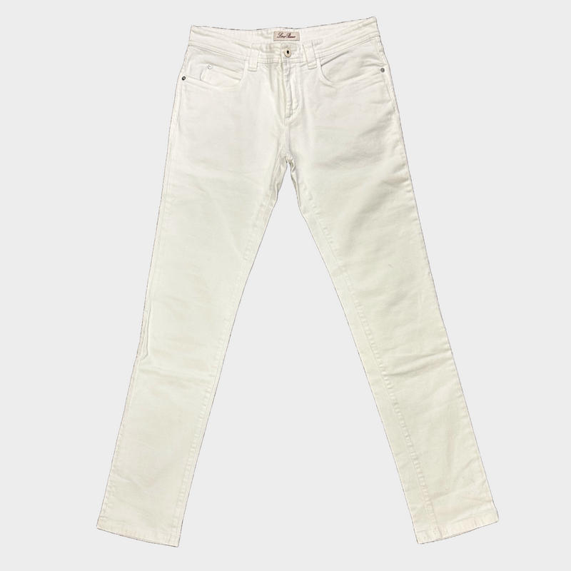 Loro Piana men's white cotton jeans