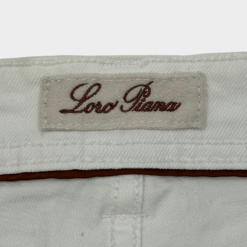 Loro Piana men's white cotton jeans