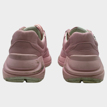 Gucci women's pink leather Rhyton Mystic cat sneakers – Loop