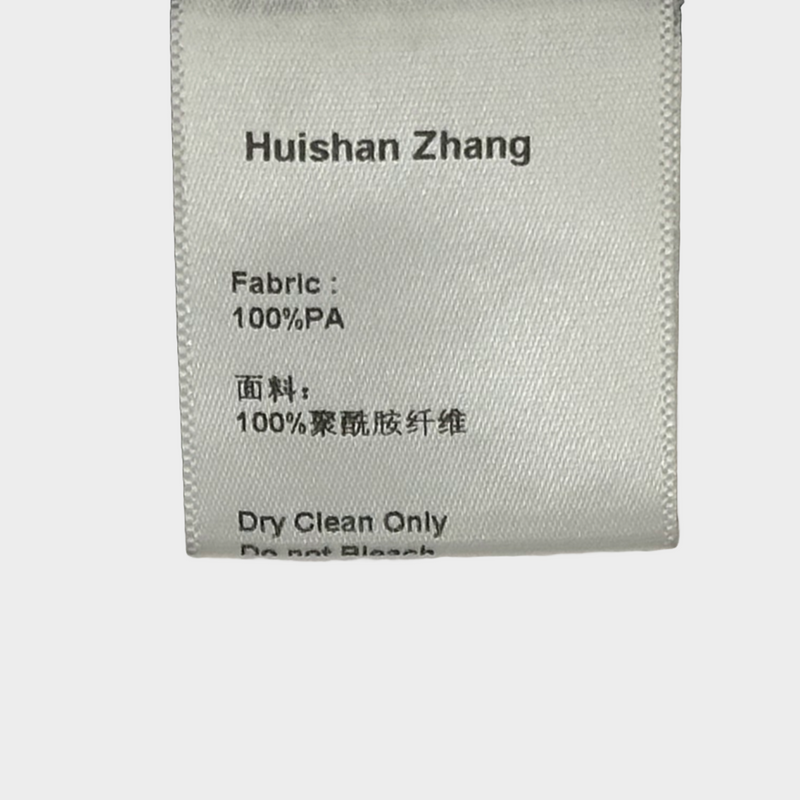 Huishan Zhang black metallic polyamide gathered jumpsuit