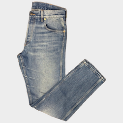 Gucci men's blue cotton straight leg jeans