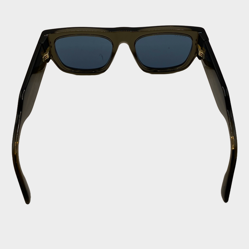 Gucci men's grey clear acetate sunglasses