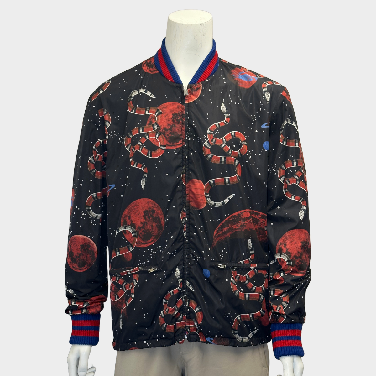 Gucci men's multicoloured cosmo snake print nylon