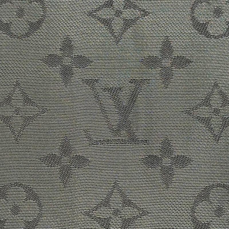 Louis Vuitton women's silver metallic silk blend extra large double sided scarf