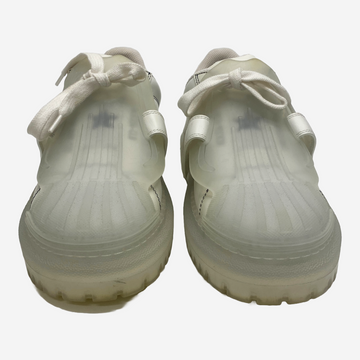 Christian Dior women's white rubber panel lace up sneakers