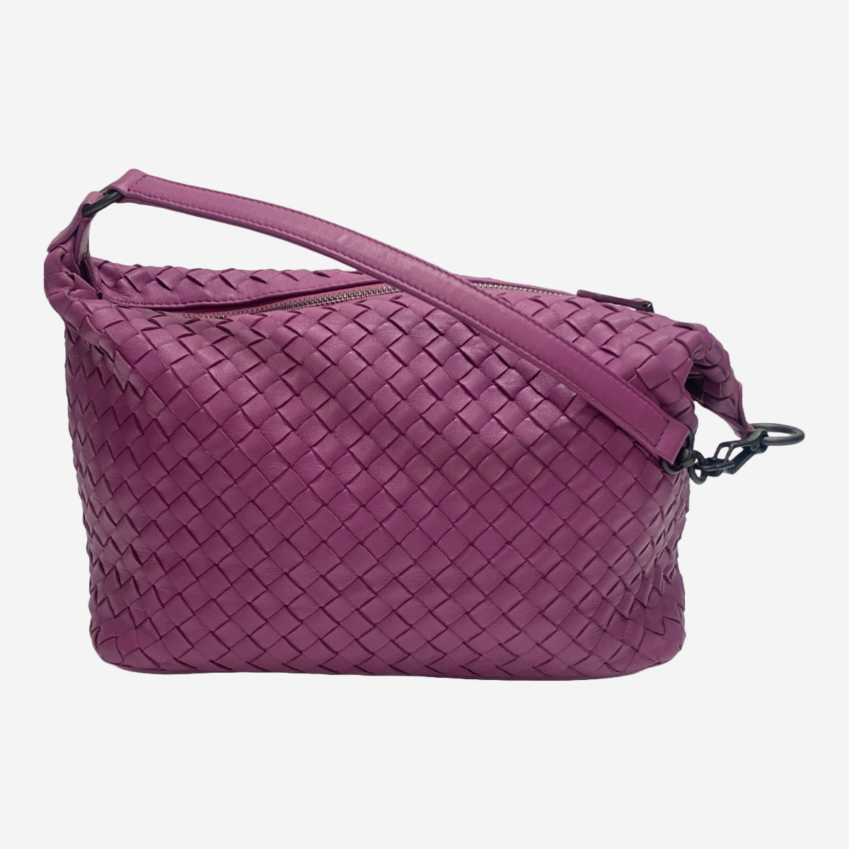 新品未使用　BOTTEGA VENETA 紫色 編み込みデザイン ボディバッグ Bottega Veneta Ciambrino purple leather shoulder bag – Loop