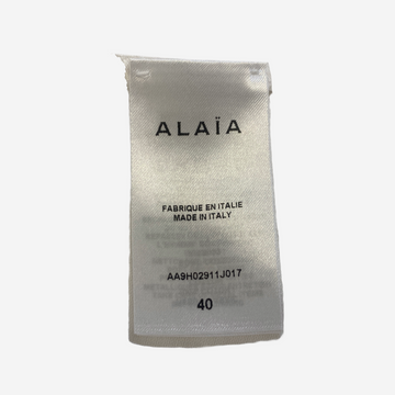 Alaia women's white and black cotton logo cropped t-shirt