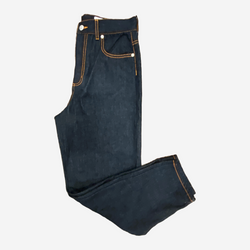 Alexander McQueen women's dark navy denim high waist trousers
