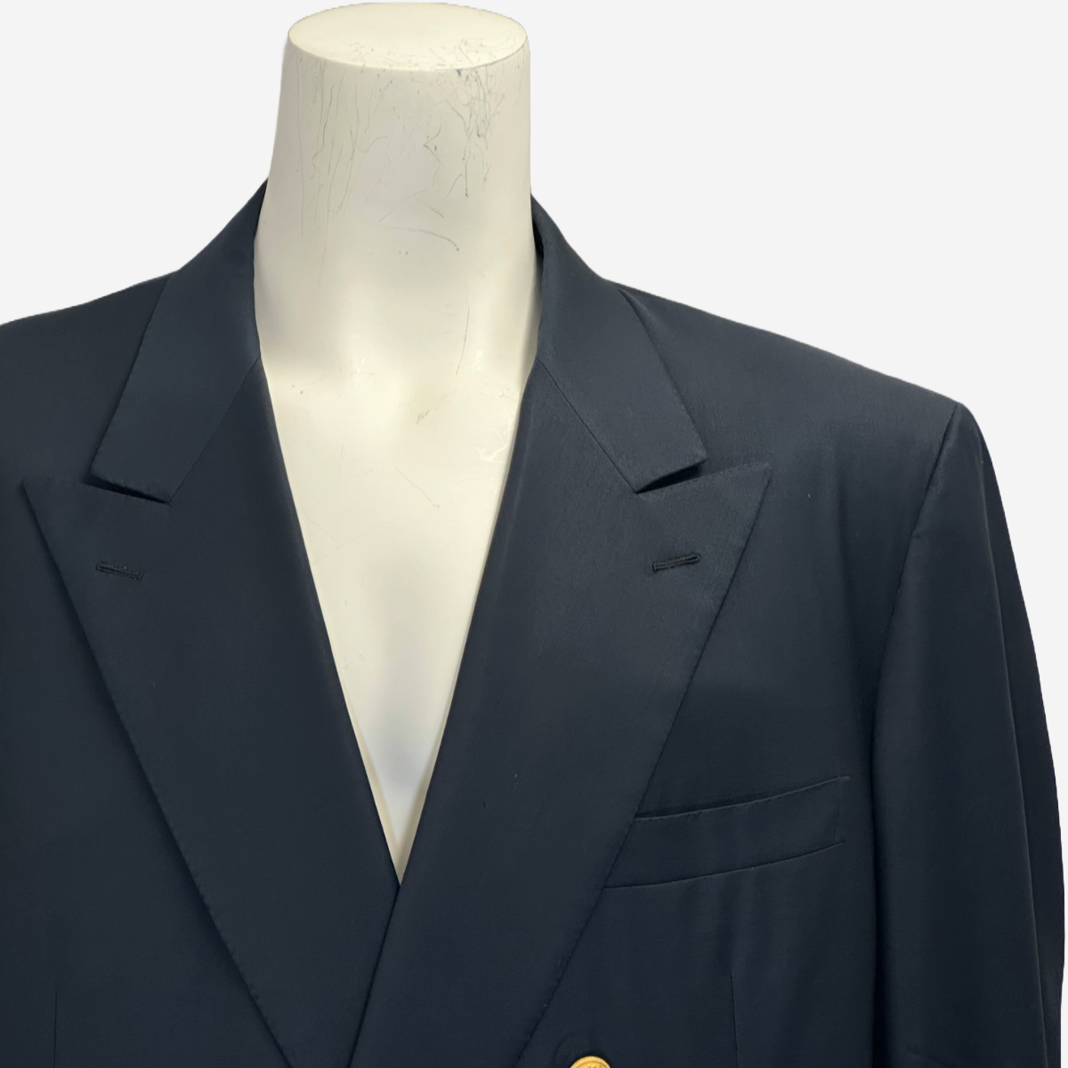 Brioni men's navy wool double breasted blazer – Loop Generation
