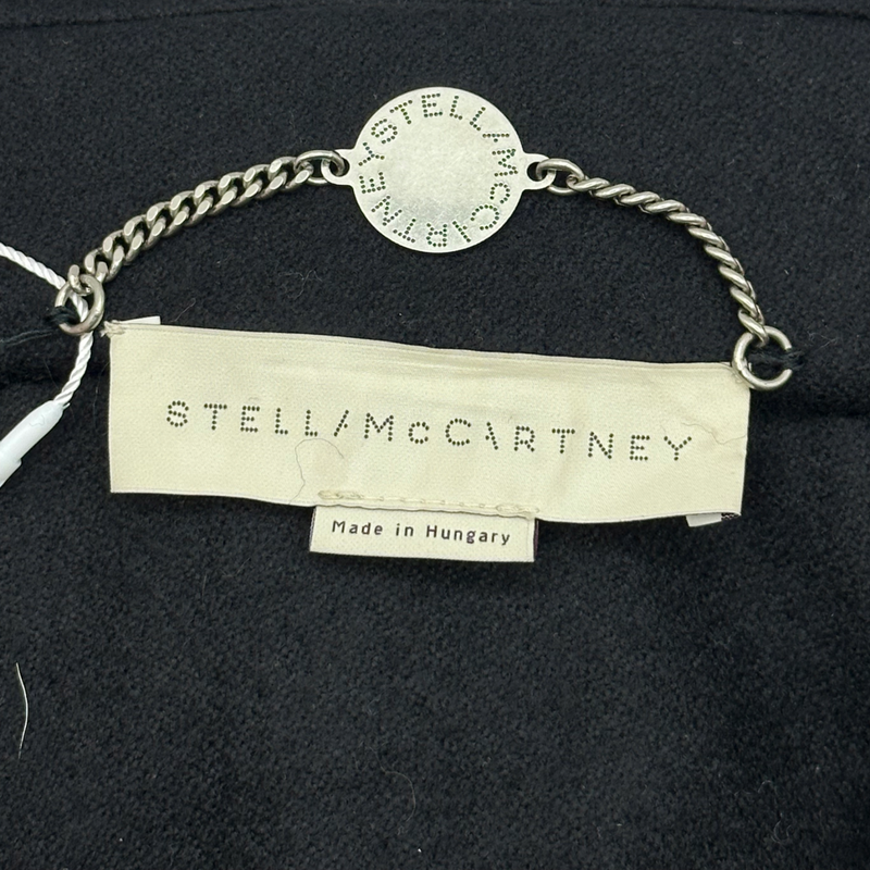 Stella Mccartney women's black wool long cape with hood