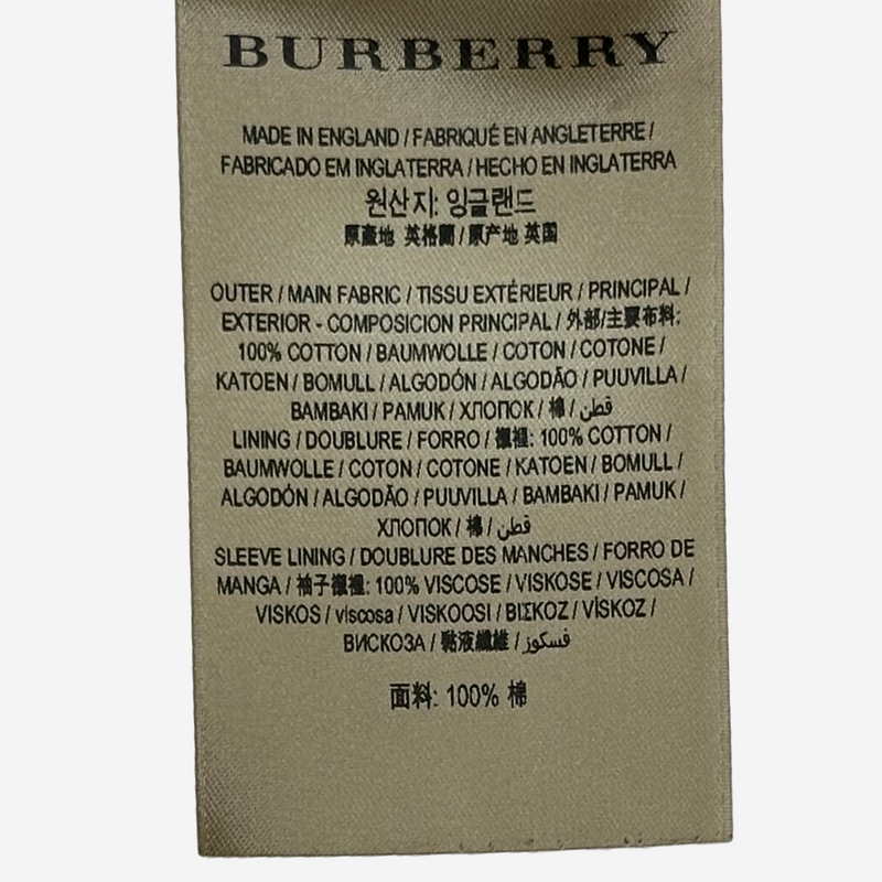 Burberry women's olive green cotton double breasted westminster heritage trench coat