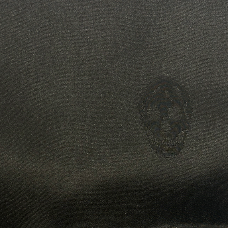 Alexander Mcqueen black silk narrow fringed scarf