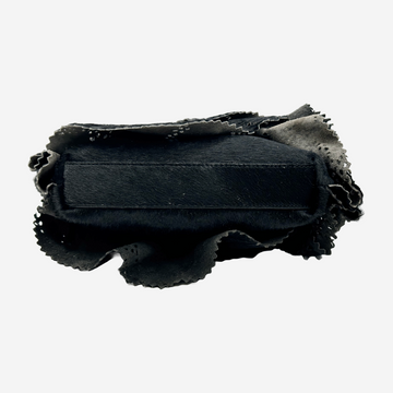 バッグ galliano John Galliano women's black pony suede laser cut clutch