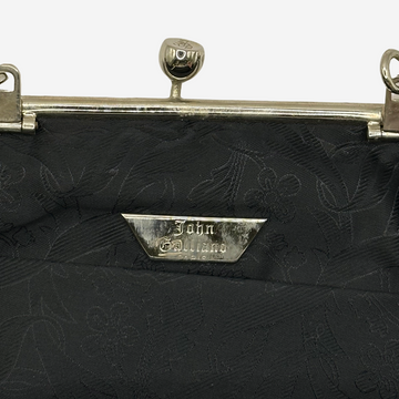 バッグ galliano John Galliano women's black pony suede laser cut clutch
