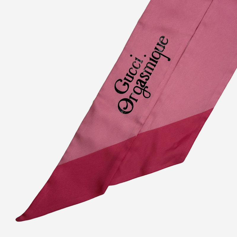 Gucci women's pink silk logo headband