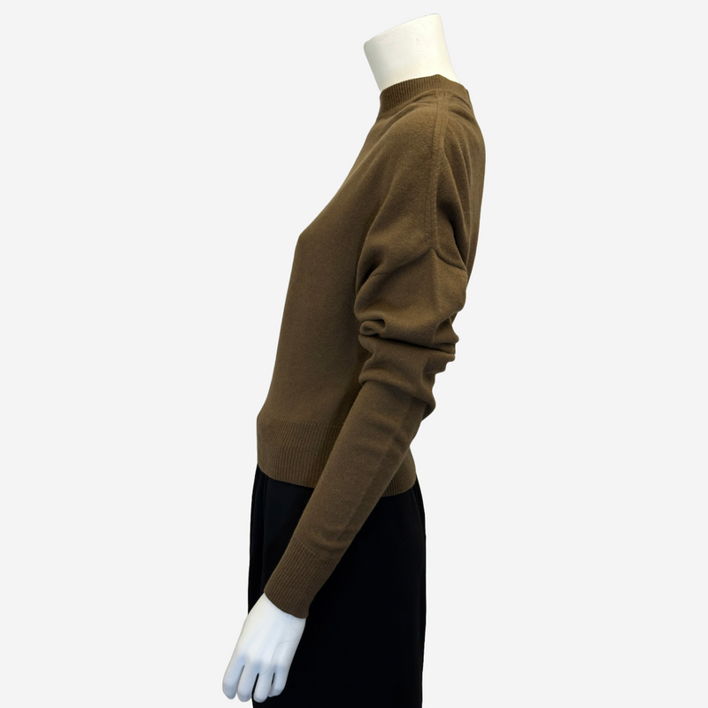 Celine women's brown cashmere and wool dropped shoulders jumper