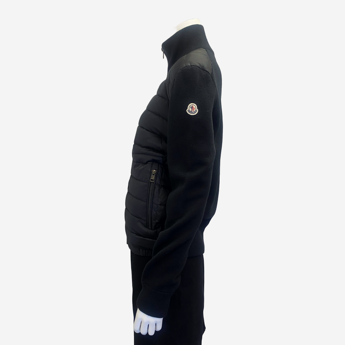 MONCLER women's black nylon puffer jacket with zipped MONCLER women's black nylon puffer jacket with zipped
