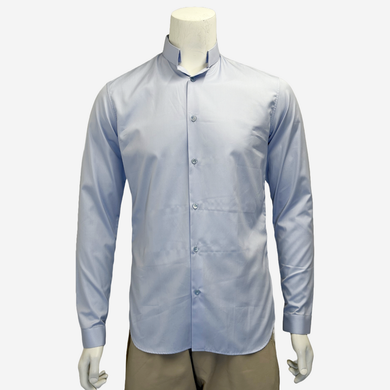 Dior men's light blue cotton long sleeved shirt