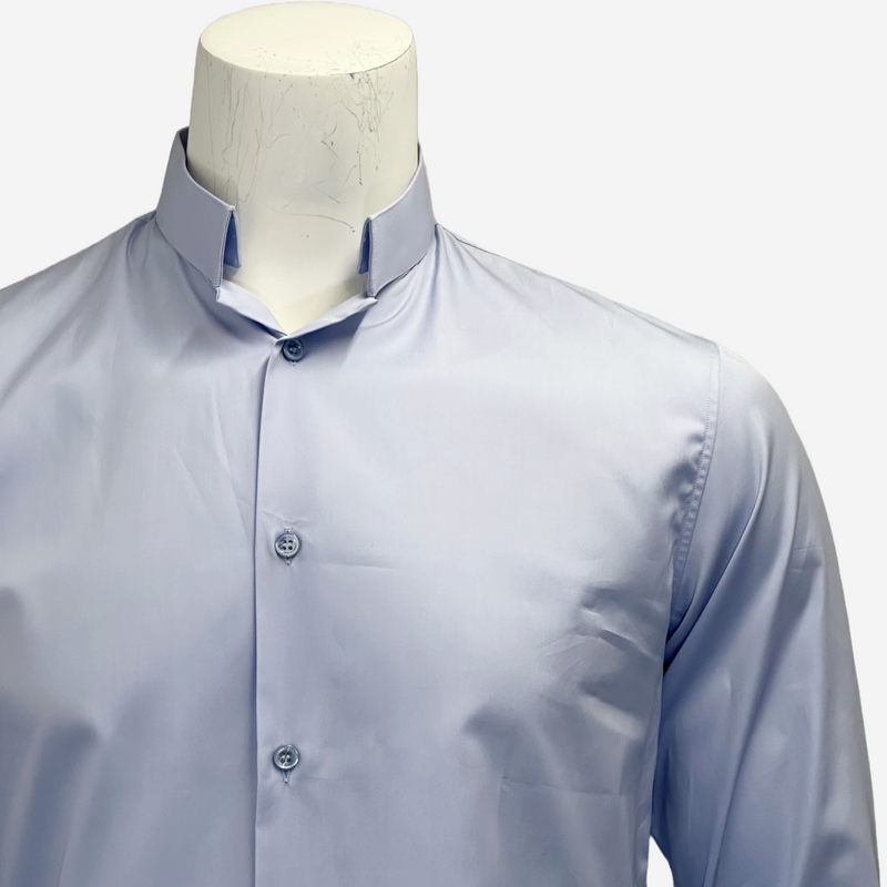 Dior men's light blue cotton long sleeved shirt