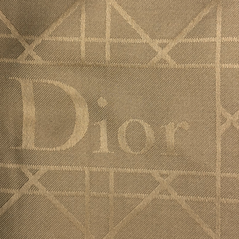 Christian Dior women's gold diorama print silk and wool scarf