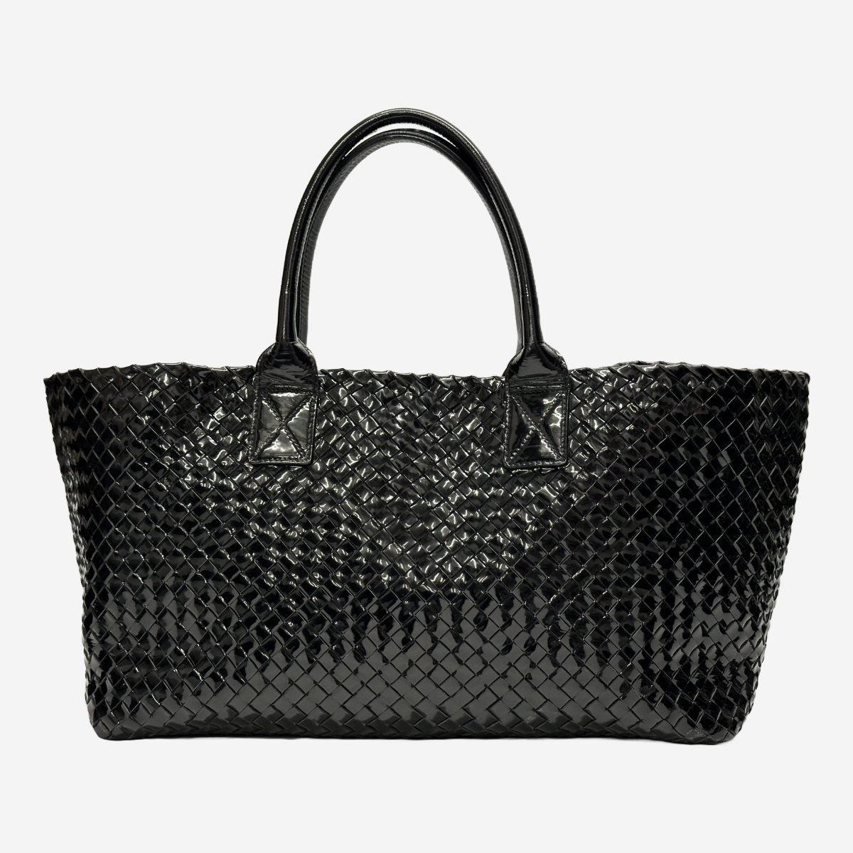 BOTTEGA VENETA ブラックトートバッグ Bottega veneta ボッテガヴェネタ トートバッグ イントレチャート