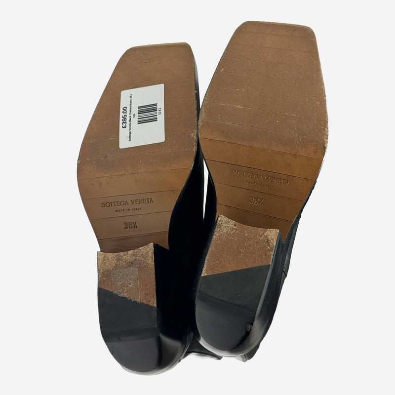 Bottega Veneta women's black leather Chelsea boots