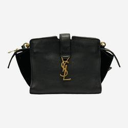 Saint Laurent women's mini black bag with gold hardware