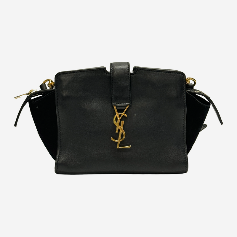 Saint Laurent women's mini black bag with gold hardware