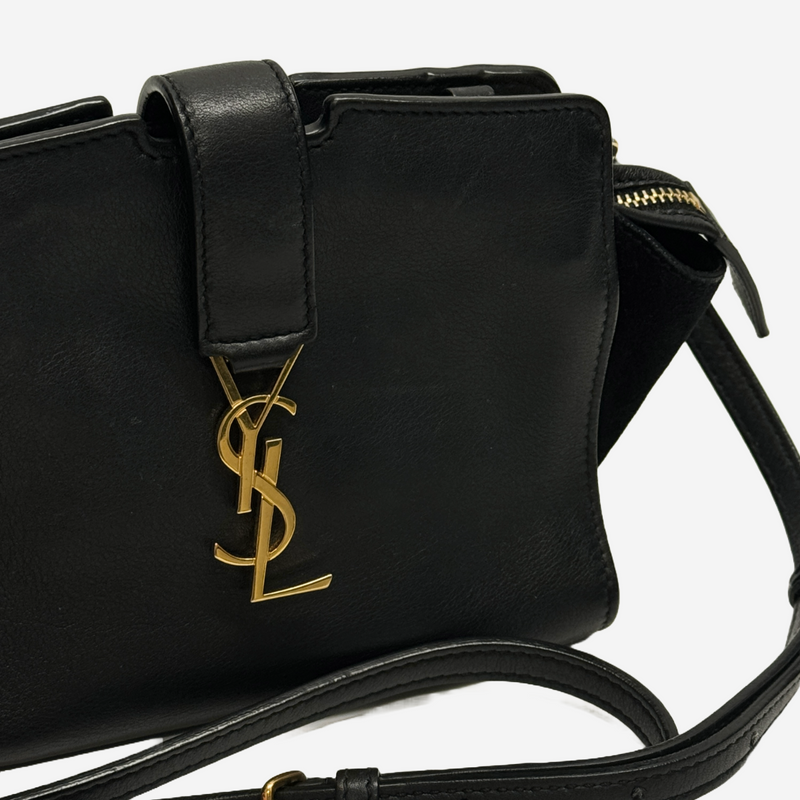Saint Laurent women's mini black bag with gold hardware