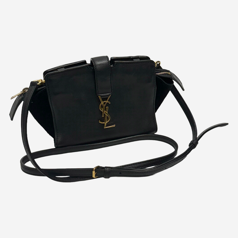 Saint Laurent women's mini black bag with gold hardware