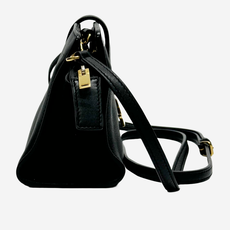 Saint Laurent women's mini black bag with gold hardware