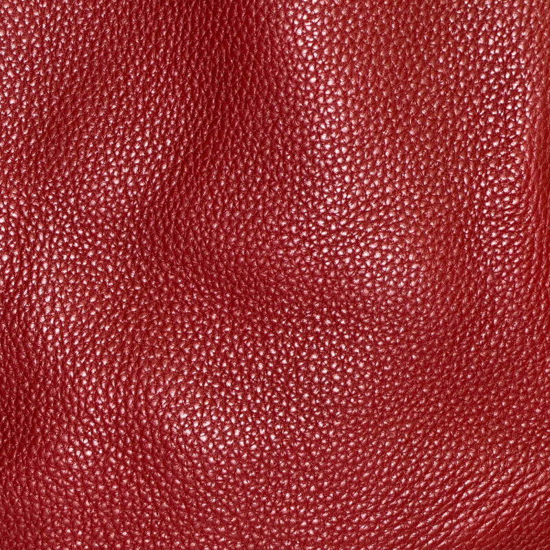 Hermes women's dark red clemence grained leather Picotin lock 26 tote bag