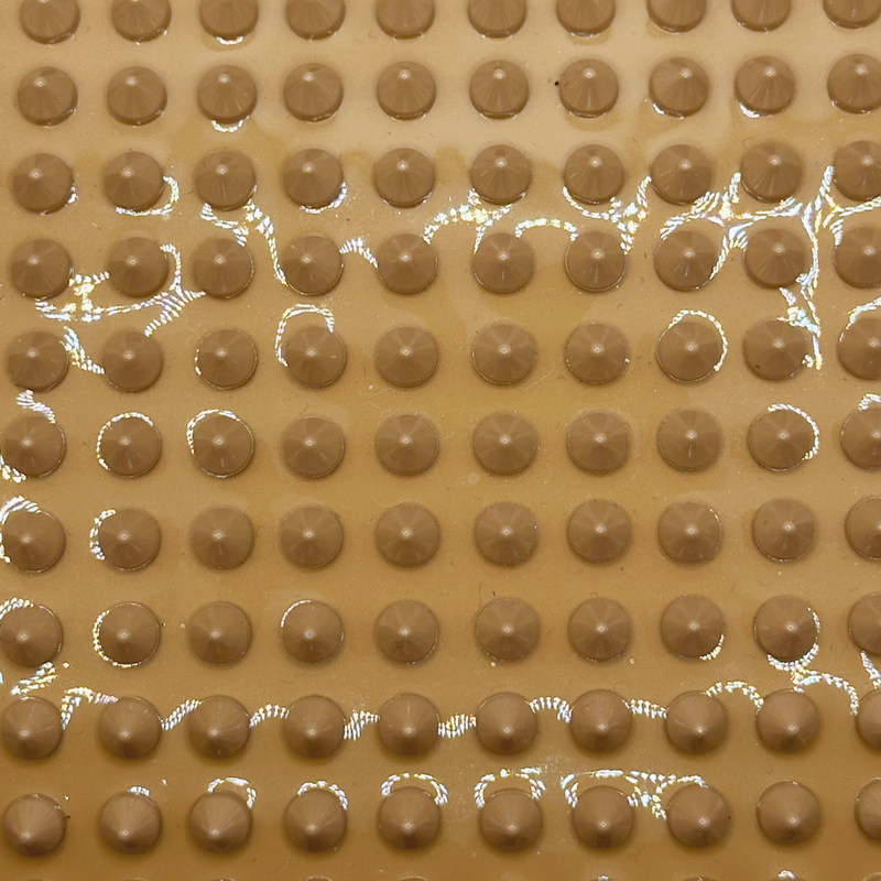 Christian Louboutin nude patent leather studded pouch