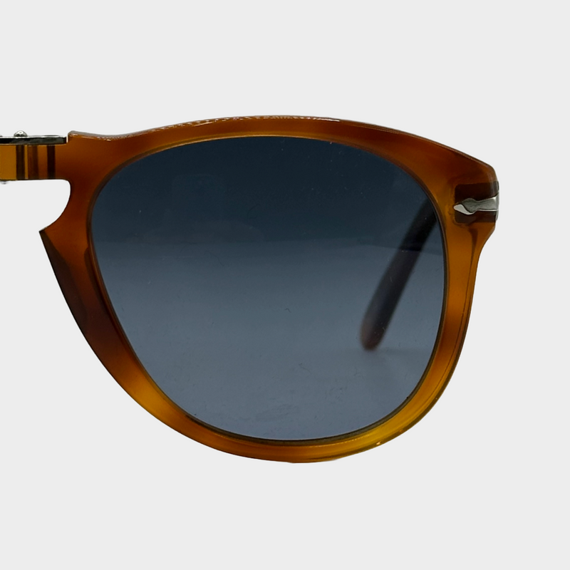 Persol x Steve McQueen men's light brown tortoiseshell foldable limited edition sunglasses
