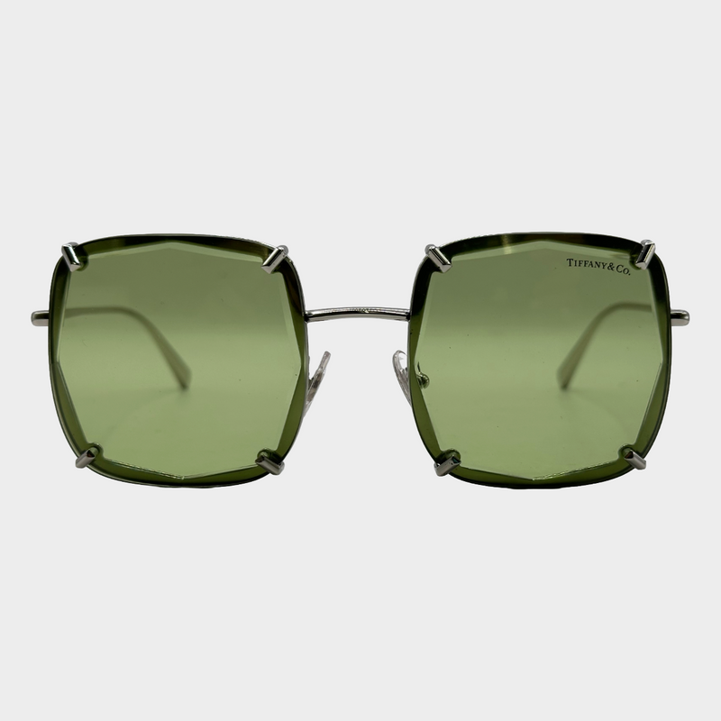 Tiffany&Co women's green lens gemstone sunglasses