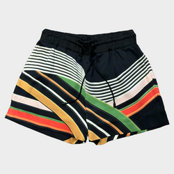 Mary Katrantzou multicoloured striped print silk shorts