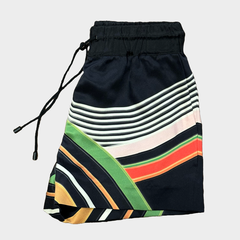 Mary Katrantzou multicoloured striped print silk shorts