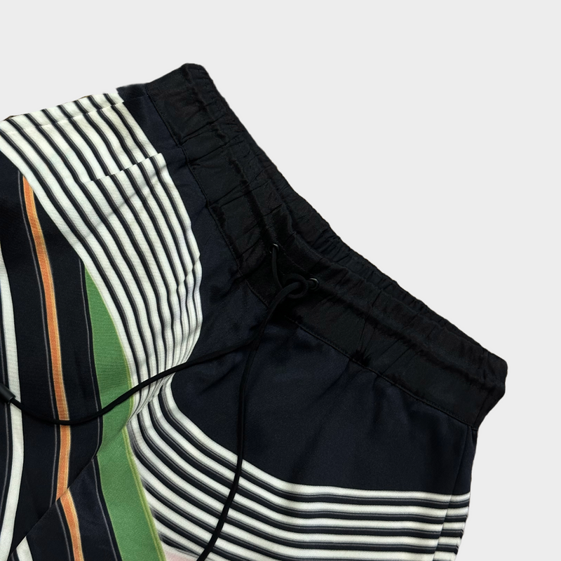 Mary Katrantzou multicoloured striped print silk shorts