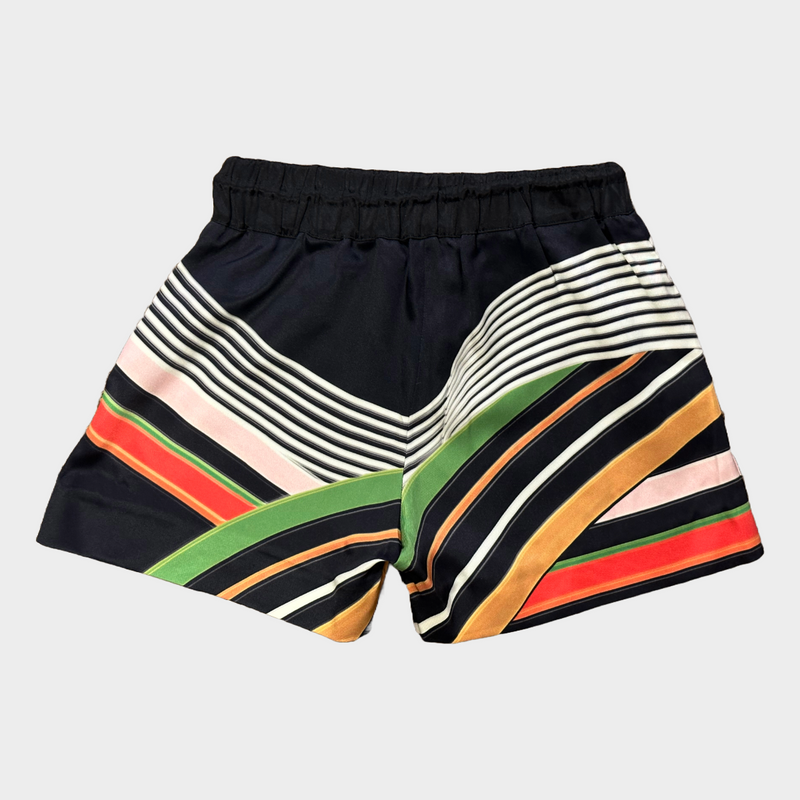 Mary Katrantzou multicoloured striped print silk shorts
