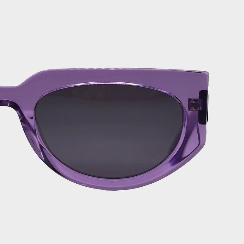 Jimmy Fairly women's purple transparent acetate sunglasses