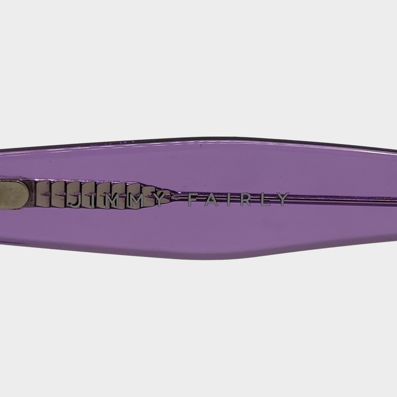 Jimmy Fairly women's purple transparent acetate sunglasses