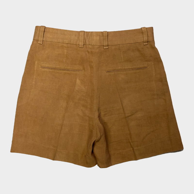 CHLOÉ beige linen shorts