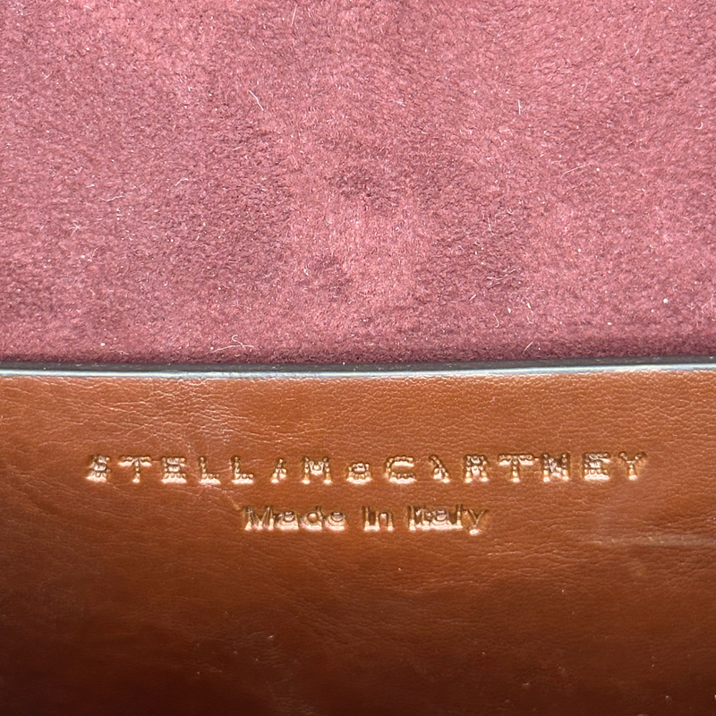 Stella McCartney women's brownleather popper crossbody bag