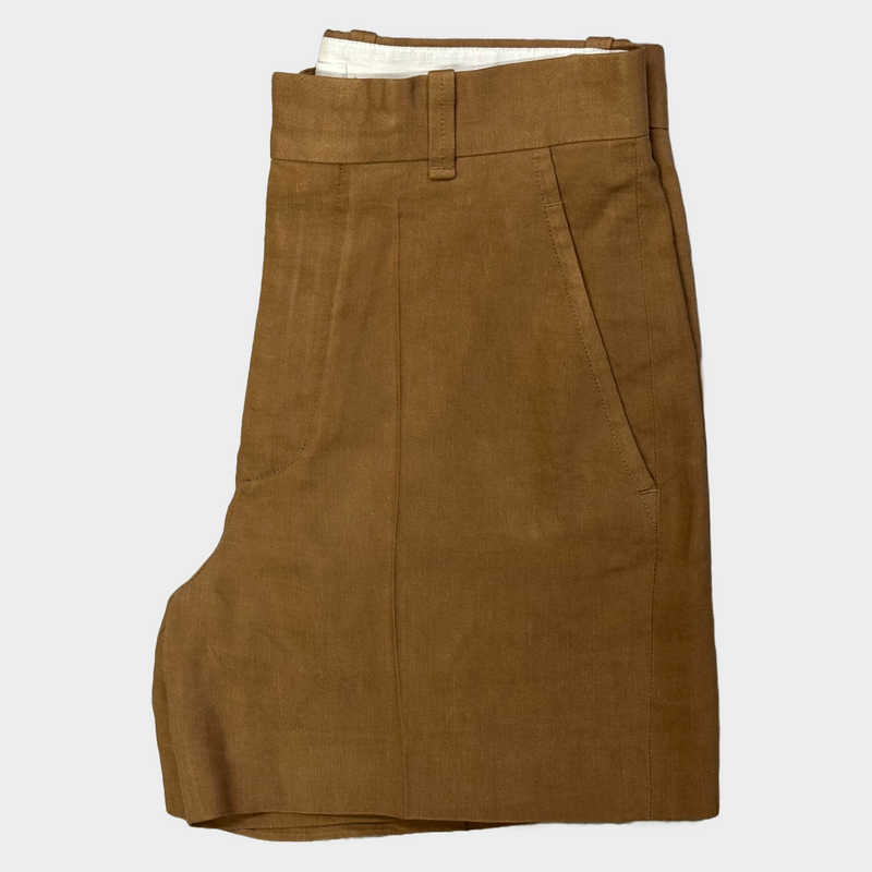 CHLOÉ beige linen shorts