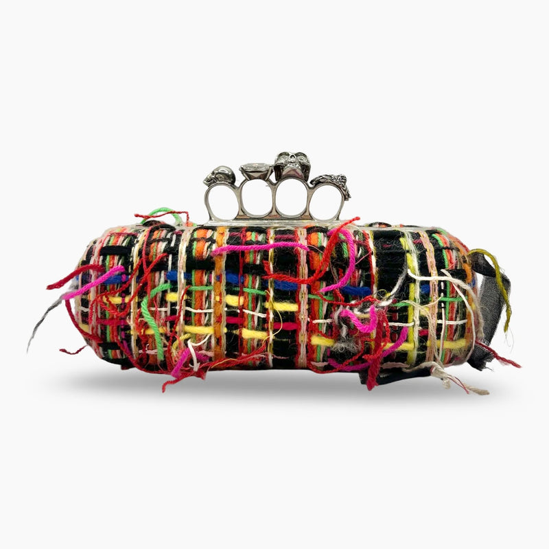 Alexander Mcqueen Women's Multicoloured Tweed Knuckleduster Clutch