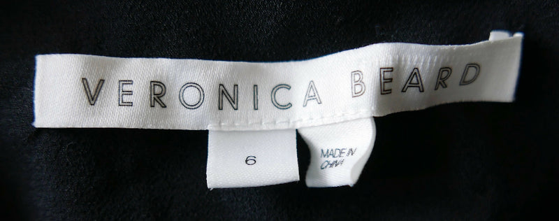 Veronica Beard black silk wrap-effect ruched Casela dress