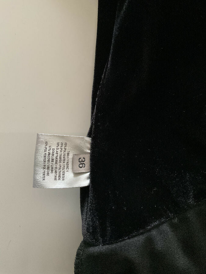 Alexandre Vauthier women's black velvet occasion dress