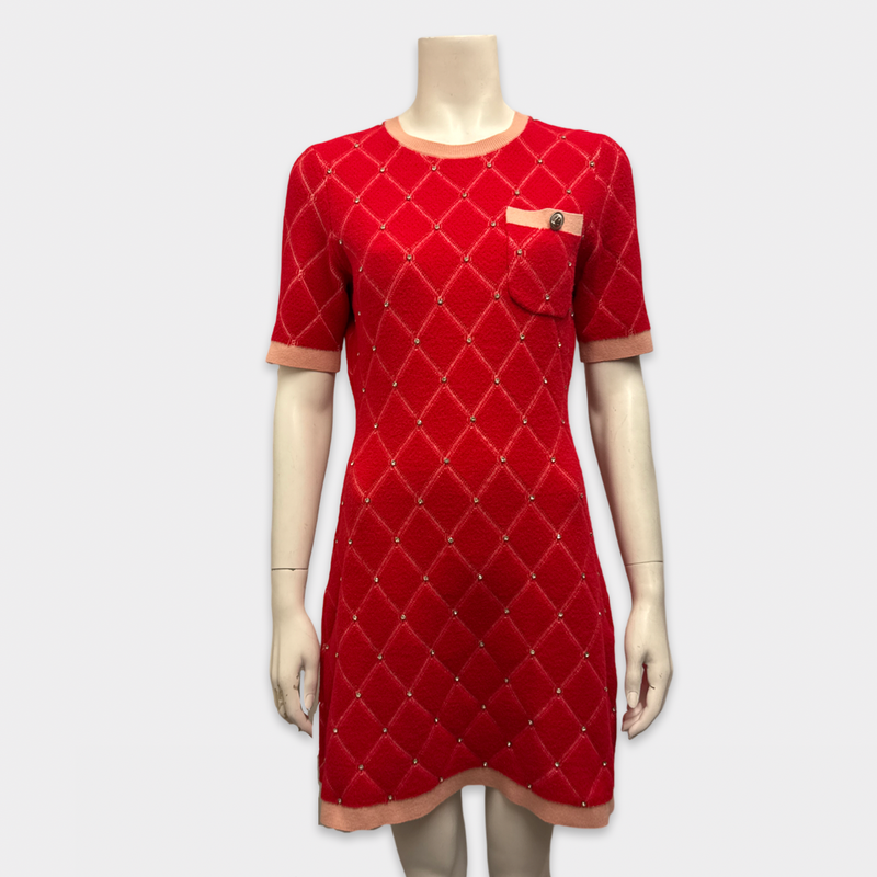 Maje Red Sweater Dress