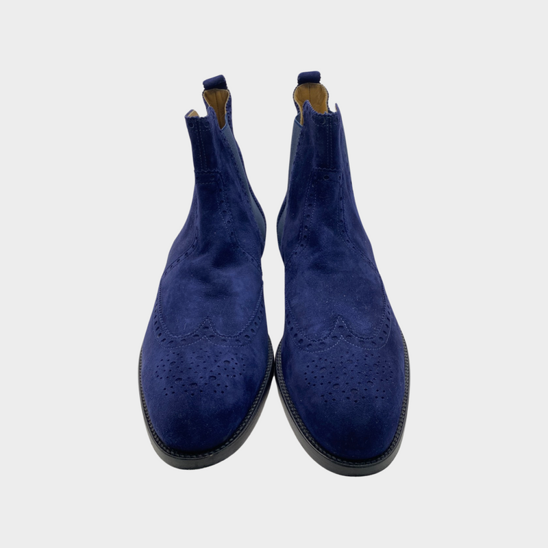 Hermes women's navy suede chelsea boots – Loop Generation