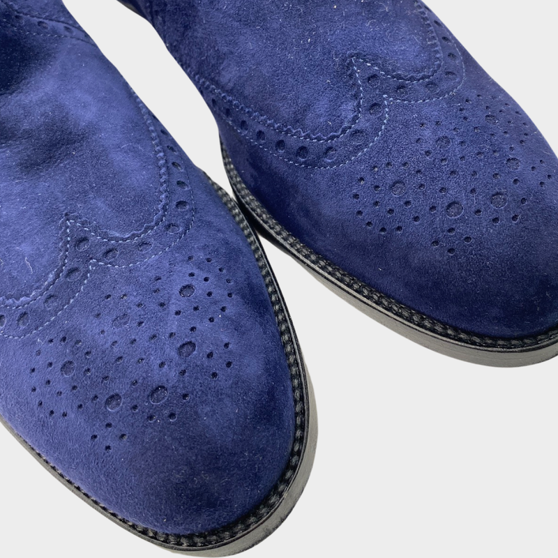 Hermes women's navy suede chelsea boots – Loop Generation